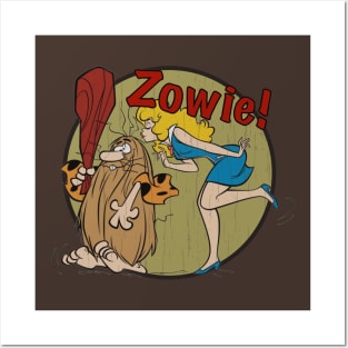 Retro Cartoon Characters ZOWIE with a kiss Posters and Art